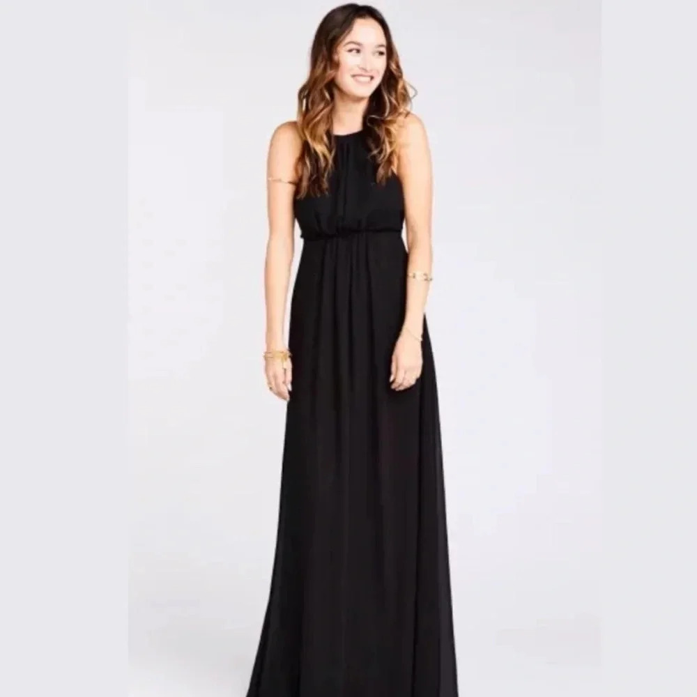 Show Me Your Mumu Amanda Black Maxi Dress Size XXS